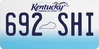 KY license plate 692SHI