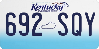 KY license plate 692SQY