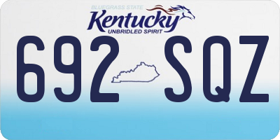 KY license plate 692SQZ