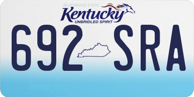 KY license plate 692SRA