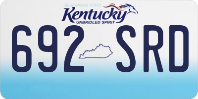 KY license plate 692SRD