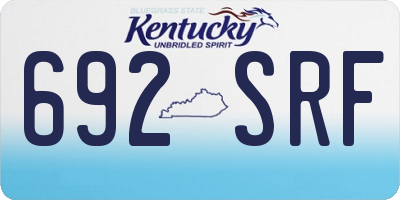 KY license plate 692SRF