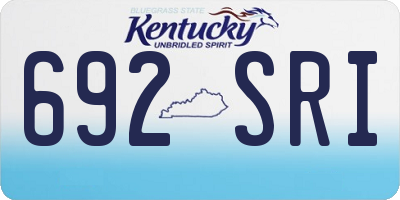 KY license plate 692SRI