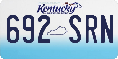 KY license plate 692SRN