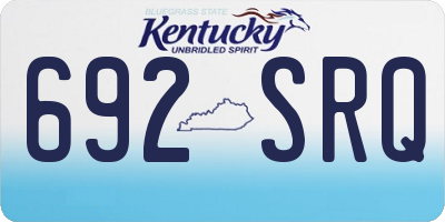 KY license plate 692SRQ