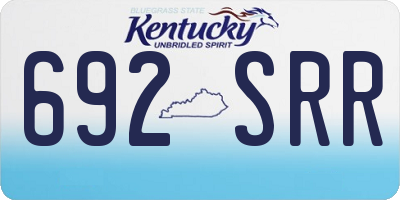 KY license plate 692SRR