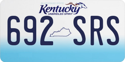 KY license plate 692SRS