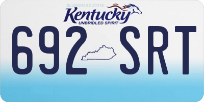 KY license plate 692SRT
