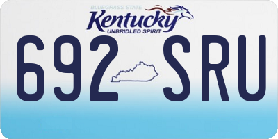 KY license plate 692SRU