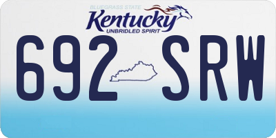 KY license plate 692SRW