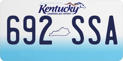 KY license plate 692SSA