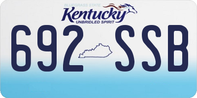 KY license plate 692SSB