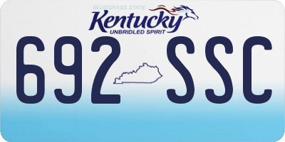KY license plate 692SSC