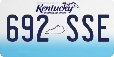 KY license plate 692SSE