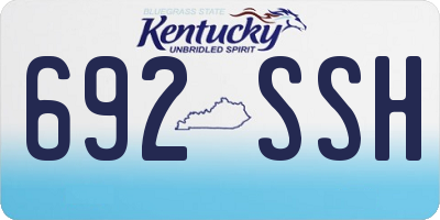KY license plate 692SSH