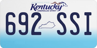 KY license plate 692SSI