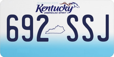 KY license plate 692SSJ