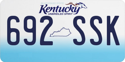 KY license plate 692SSK