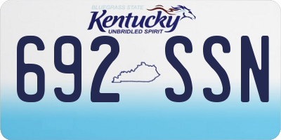 KY license plate 692SSN