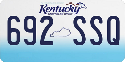 KY license plate 692SSQ