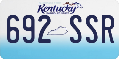 KY license plate 692SSR
