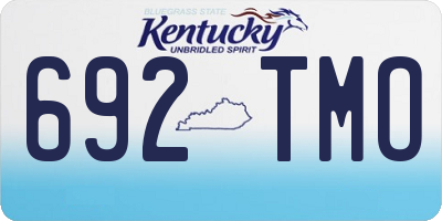KY license plate 692TMO