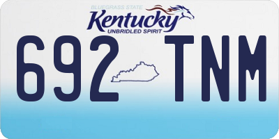KY license plate 692TNM