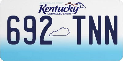 KY license plate 692TNN