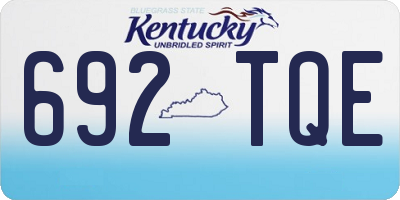 KY license plate 692TQE