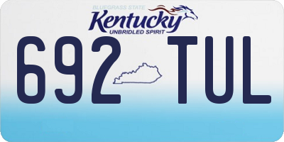KY license plate 692TUL
