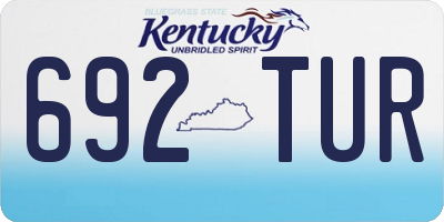 KY license plate 692TUR