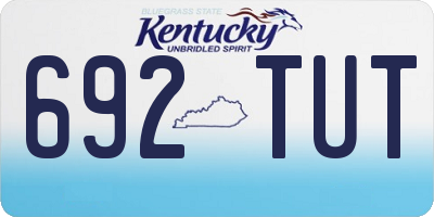 KY license plate 692TUT