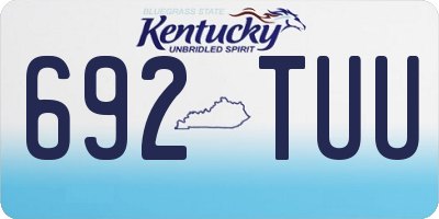 KY license plate 692TUU