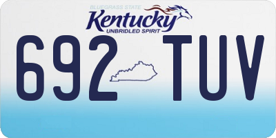 KY license plate 692TUV