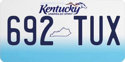 KY license plate 692TUX