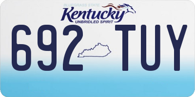 KY license plate 692TUY