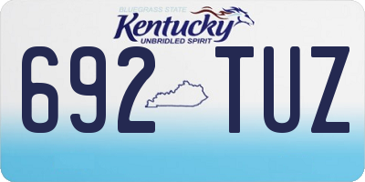 KY license plate 692TUZ