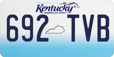 KY license plate 692TVB