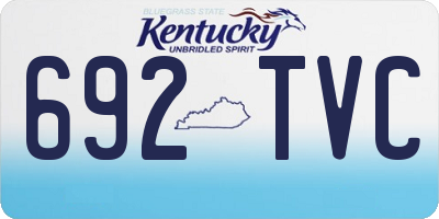 KY license plate 692TVC