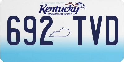 KY license plate 692TVD