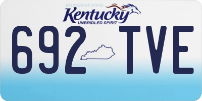 KY license plate 692TVE