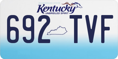 KY license plate 692TVF