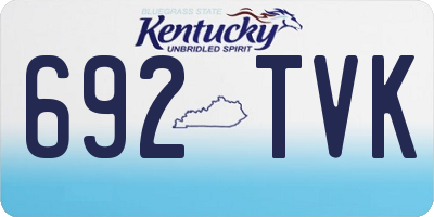 KY license plate 692TVK