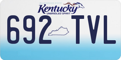 KY license plate 692TVL