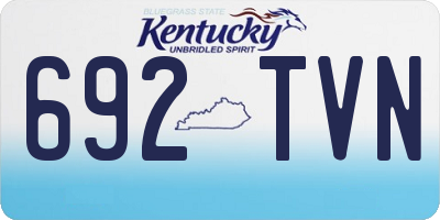 KY license plate 692TVN