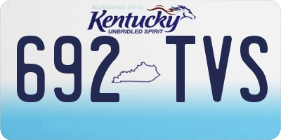 KY license plate 692TVS