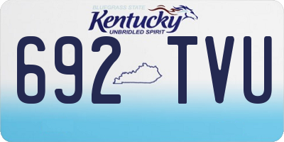 KY license plate 692TVU