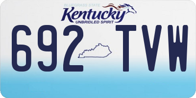 KY license plate 692TVW