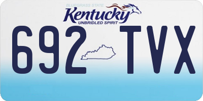 KY license plate 692TVX