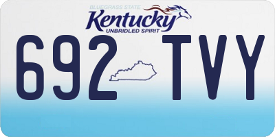 KY license plate 692TVY